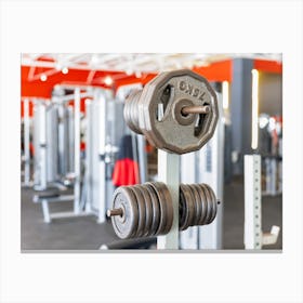 Gym With Weights Canvas Print