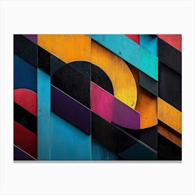 Colorful Art Image Depicting Diferent Colorful Shapes 5 Canvas Print