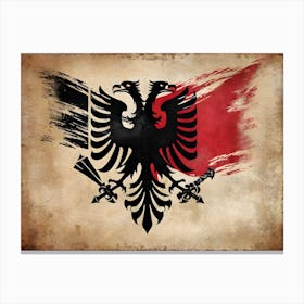 Albanian Vintage Eagle Canvas Print