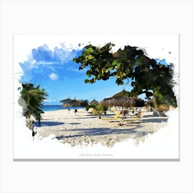 Eagle Beach, Aruba, Caribbean Canvas Print