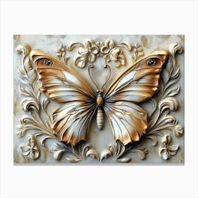 Beautiful Butterfly 3d 1 Canvas Print