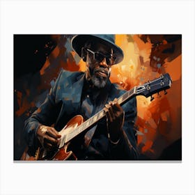 Man With A Guitar 7 Canvas Print