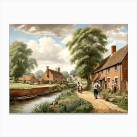 Village By The Water 3 Canvas Print