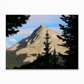 Mountain Peak Landscape Trees Canvas Print