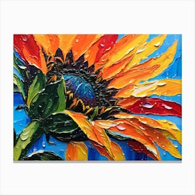 Sunflower Colorful - Ai Canvas Print