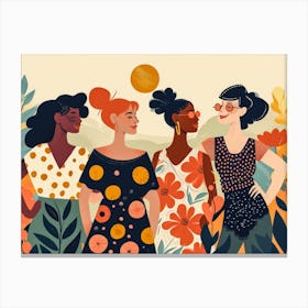 Illustration Of Women Canvas Print