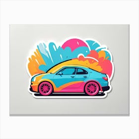 Car Sticker Abstract Canvas Print