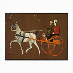 Couple In A Carriage, Edward Penfield Canvas Print