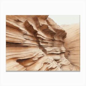 Wind Eroded Sandstone Layers Canvas Print