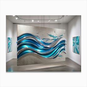 Blue Wave Wall Art Canvas Print