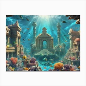 Underwater Ruins Canvas Print