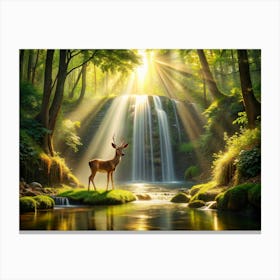 Magine Standing At The Edge Of A Hidden Forest Gla (1) Canvas Print