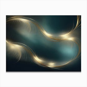 Sparkling golden waves in the sea 10 Canvas Print