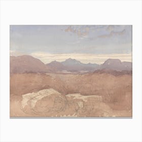 A Mountainous View, North Wales, David Cox Canvas Print