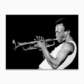 Miles Davis Line Art Illustration Canvas Print