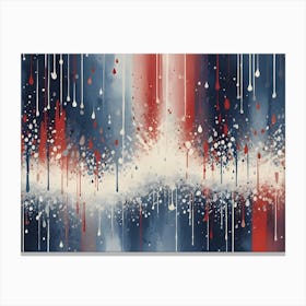 A Vertical Abstract Painting With A Colorful Splatter Effect, Creating A Dynamic And Energetic Design Canvas Print