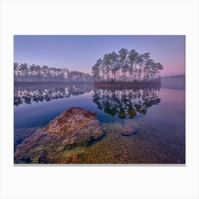 Sunrise At The Lake Canvas Print