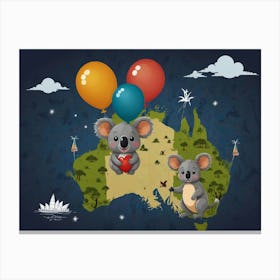 Australian Koalas Canvas Print