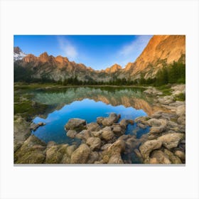 Lake In The Mountains 2 Canvas Print