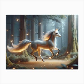 Magical Unicorn Fox Canvas Print