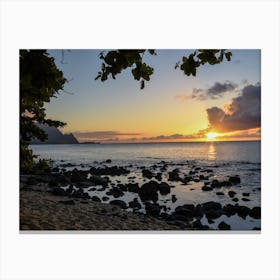 Sunset On The Beach Canvas Print