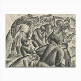 Group Of Workers Canvas Print