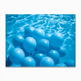 Blue Balloons Pool 1 Canvas Print