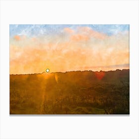 Sunset Over Dartmoor Canvas Print