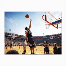 Ball Basketball Game Court People Championship Basketball Court Basket Player Sport Play (8) Canvas Print