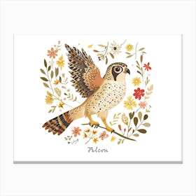Little Floral Falcon 1 Poster Canvas Print