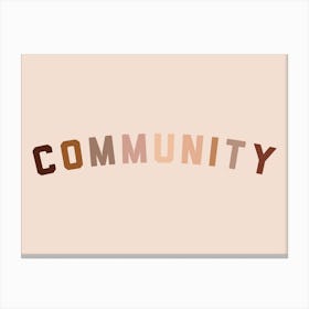 Community Cream Canvas Print