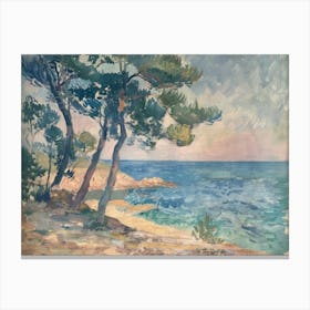 Seaside Spectacle Painting Inspired By Paul Cezanne Lienzo