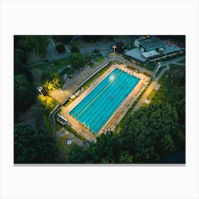 Water Polo Poster. Italy, Milan Canvas Print