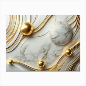 Abstract Gold Marble Background Canvas Print