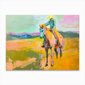 Neon Cowboy In Sierra Nevada 3 Painting Canvas Print