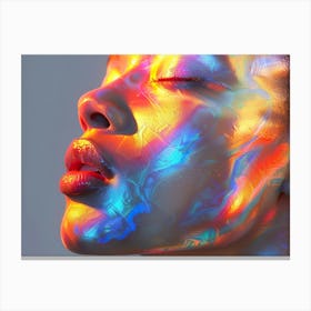 Holographic Woman 4 Canvas Print