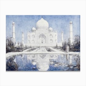Taj Mahal By Moonlight, Marius Bauer Canvas Print