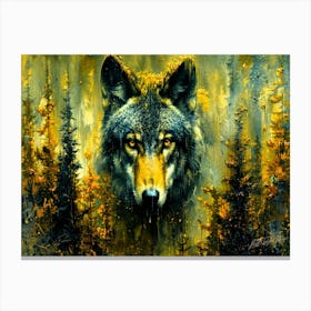 Wolf X - Timber Wolf Woods Canvas Print