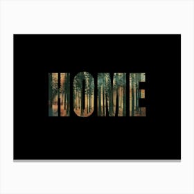 Home Poster Vintage Forest Photo Collage 10 Canvas Print