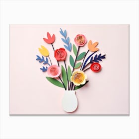 Paper Flower Bouquet 1 Canvas Print