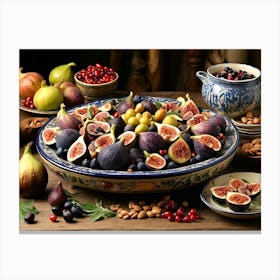 Figs And Nuts Canvas Print