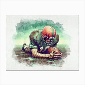 Cleveland Browns Football Player Watercolor Canvas Print