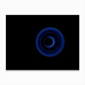 Glowing Abstract Curved Blue Lines 11 Canvas Print