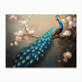 Peacock Painting 8 Canvas Print