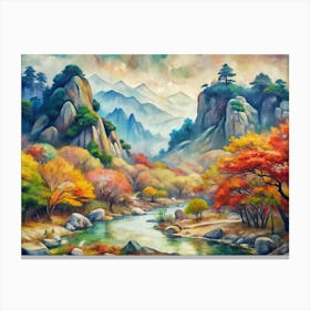 Chinese Landscape Painting Canvas Print