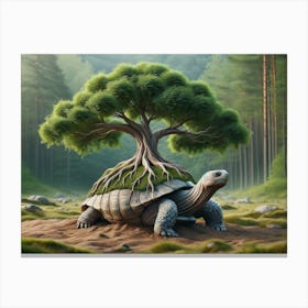 Turtree the Tree-Turtle Fantasy Canvas Print