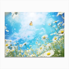 Daisies In The Meadow 5 Canvas Print