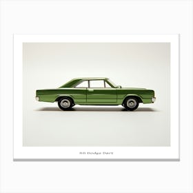 Toy Car 68 Dodge Dart Green Poster Canvas Print