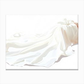 Bride In White Canvas Print