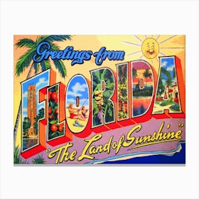 Florida, The Land Of Sunshine Canvas Print
